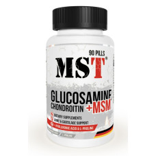 Потужний хондропротектор  MST Glucosamine Chondroitin MSM + Proline 90 таб!