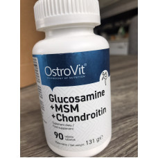 Глюкозамін та хондроїтин з MСM, Ostrovit Glucosamine+MSM+Chondroitin, 90 таблеток