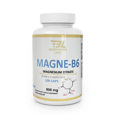 Магній +B6  Bodyperson Labs Magne-B6, 100 капсул 800mg!